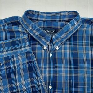 MTailor San Francisco Men Plaid Check Button Down Dress Shirt -REVIEW DIMENSIONS